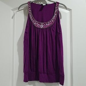 White House Black Market Tops - Purple embellished top White House Black Market White House Black Market Tops - Purple embellished top White House Black Market